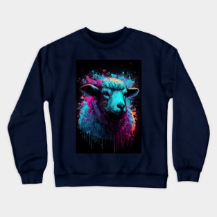 Sheep Art Style 90s Crewneck Sweatshirt